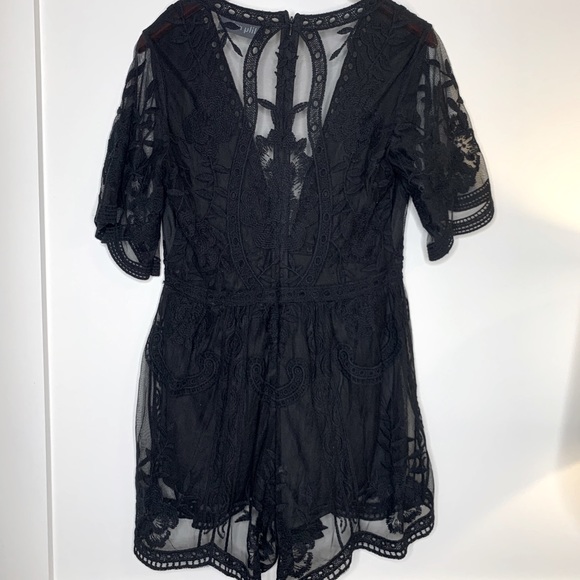 Black Lace Romper - Lily Rain - Picture 5 of 5